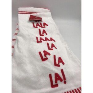 Christmas Holiday Hand Towel Set White With Red Stripes Wondershop